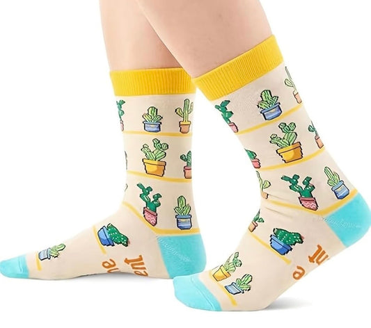 What The Fucculent Funny Novelty Socks Unisex One Size 5-9 Gardener Plant Lover