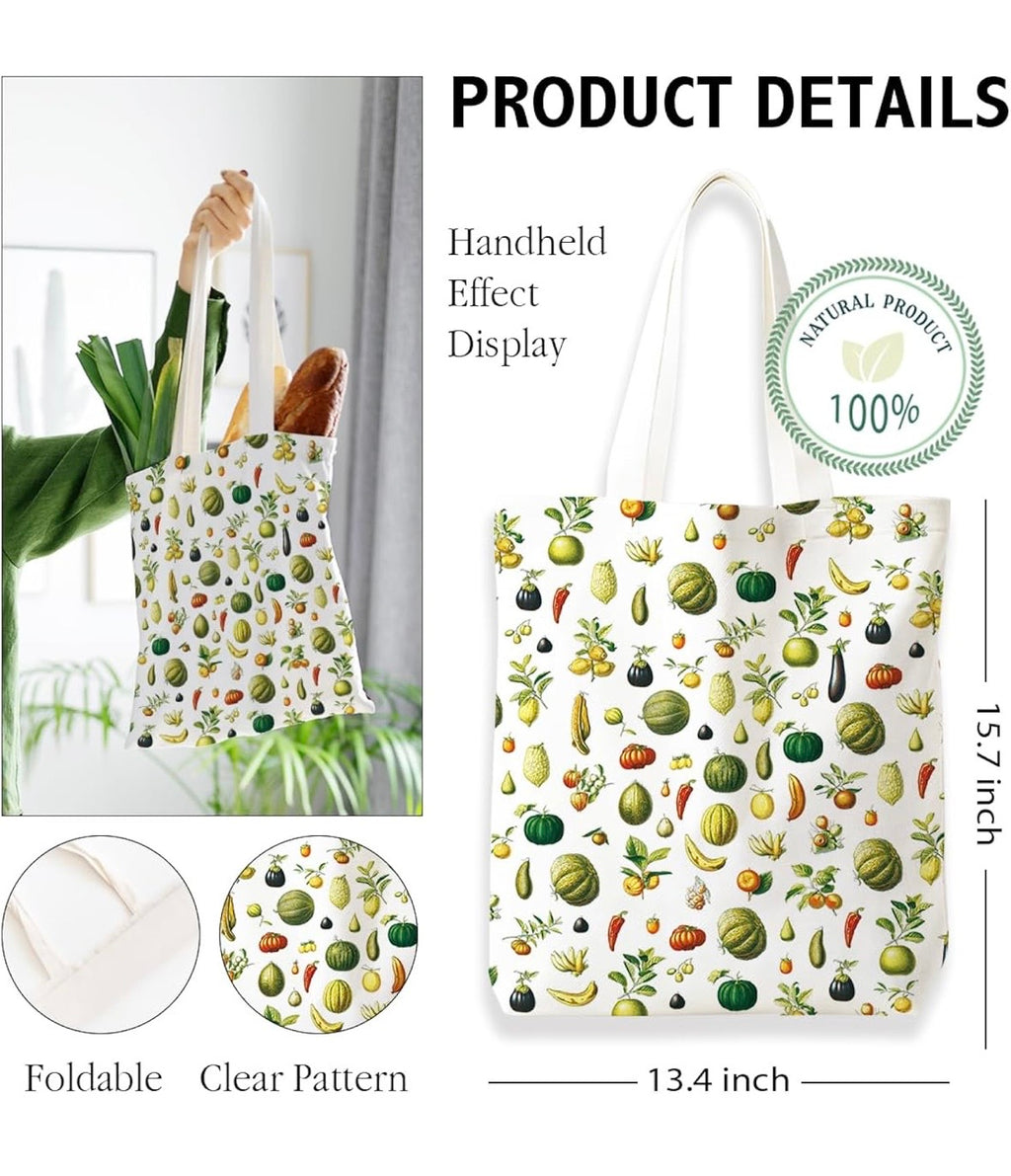 Multi Veg Design Tote Bag Gardening Allotment Gift
