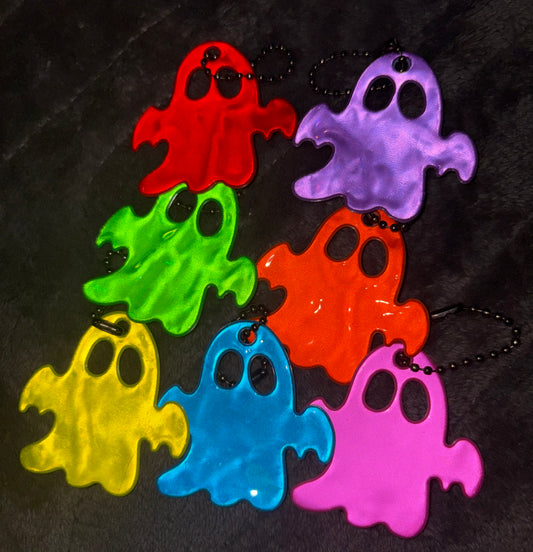 Ghost Keychain Reflector Halloween Kids Accessory