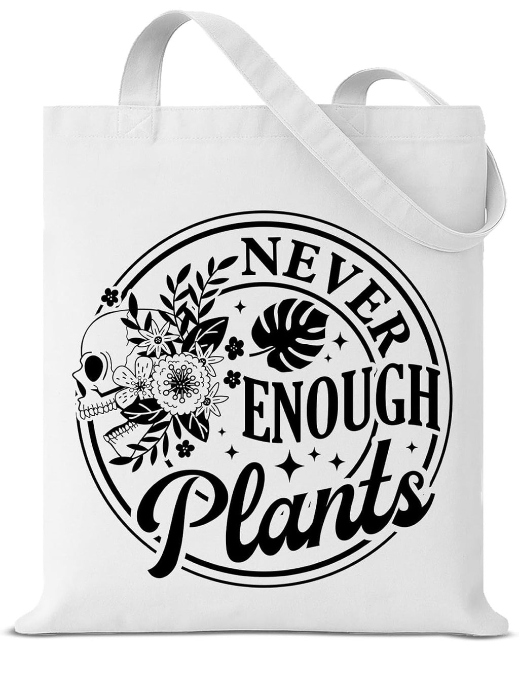 Never Enough Plants Gardening White Tote Bag Gift Handled