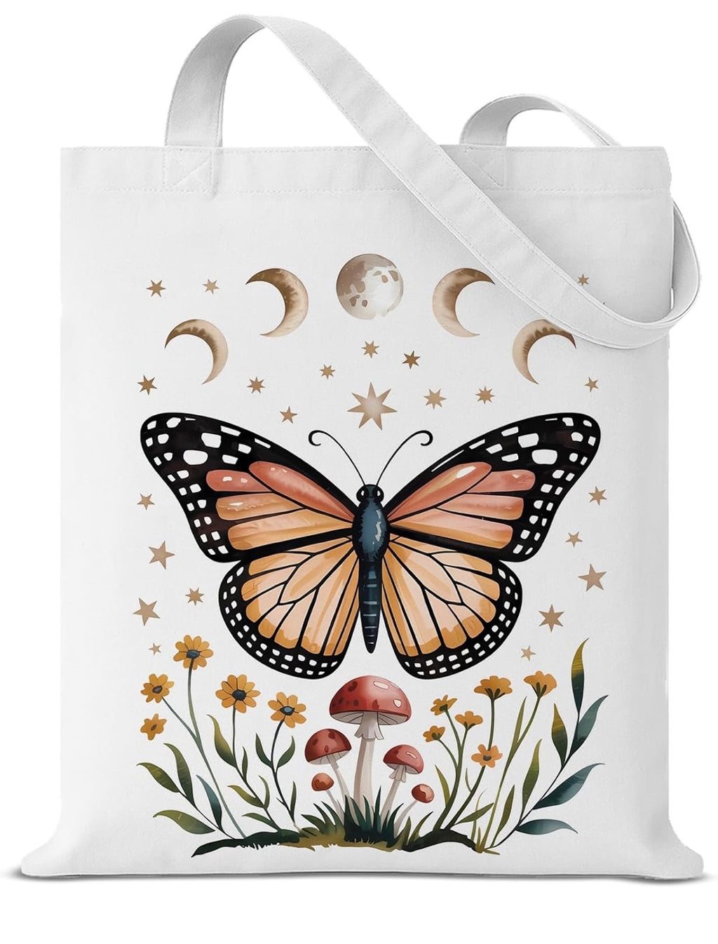 Butterfly Flower Animal Lover Wildlife Tote Bag Canvas Gift Farmer Gardener